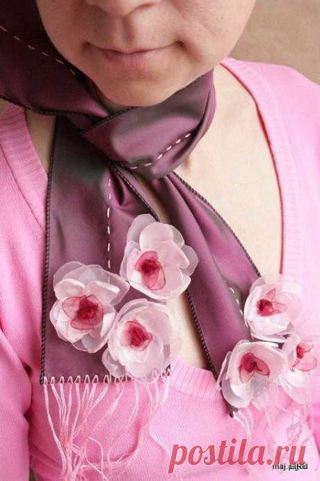 Разнообразные идеи украшения шарфов — Рукоделие