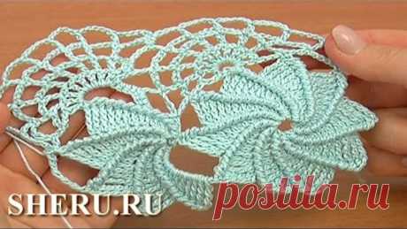 How TO Crochet Spider Web Lace Урок 23 часть 2 из 2 Ленточное кружево с паутинкой