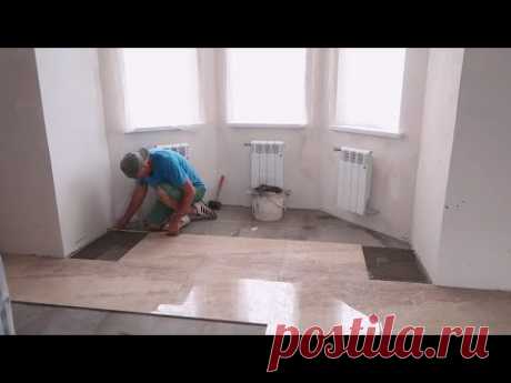 Как правильно делать подрезку напольной плитки к стене (урок)