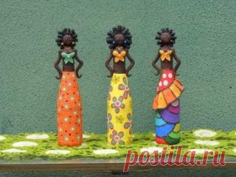 (DIY) Boneca de garrafa(reciclagem)