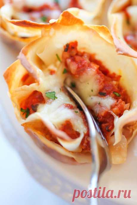 Mini Lasagna Cups - Damn Delicious