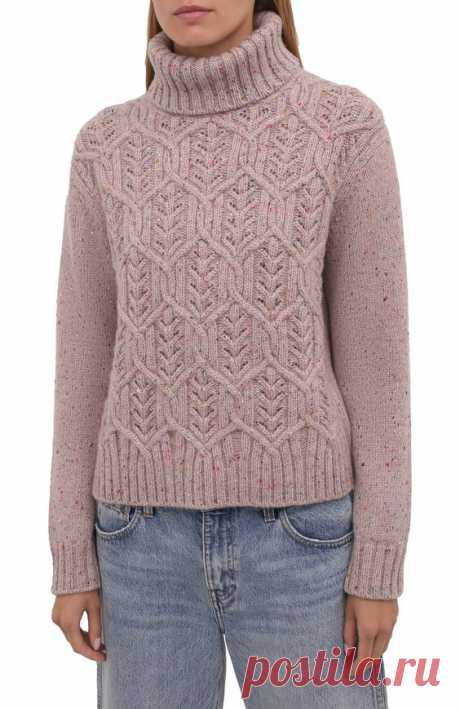 Женский светло-розовый кашемировый свитер LORO PIANA — купить за 256000 руб. в интернет-магазине ЦУМ, арт. FAL8411