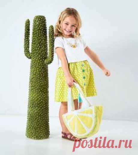 Детская сумочка в виде лимонной дольки