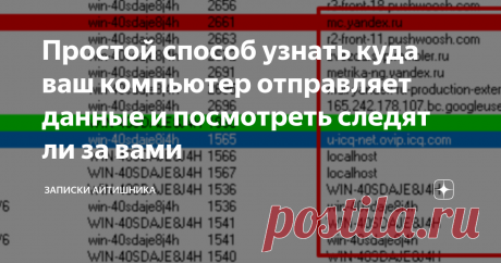 Простой способ узнать куда ваш компьютер отправляет данные и посмотреть следят ли за вами Рассказываю как посмотреть все соединения компьютера.