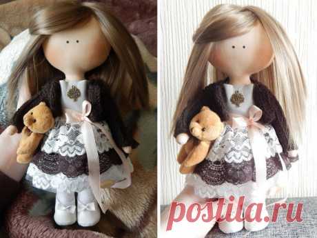 School girl doll Fabric teen doll Tilda doll by AnnKirillartPlace