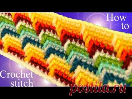 Como tejer punto maravilloso arcoíris a Crochet en rectángulo para mantas cobijas colchas