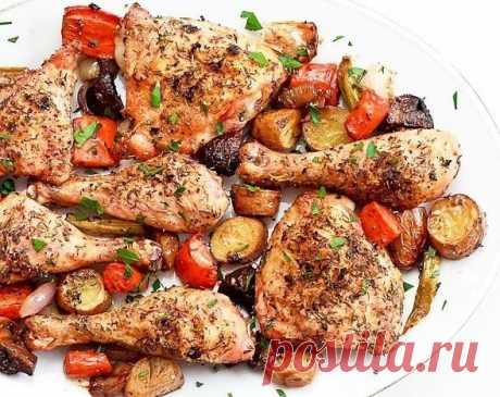 Как приготовить блюдо &quot;запеченная курица с овощами&quot; - рецепт, ингридиенты и фотографии | sloosh