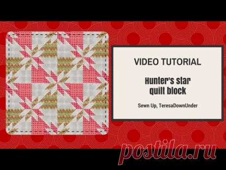 Video tutorial Hunter´s star quilt block