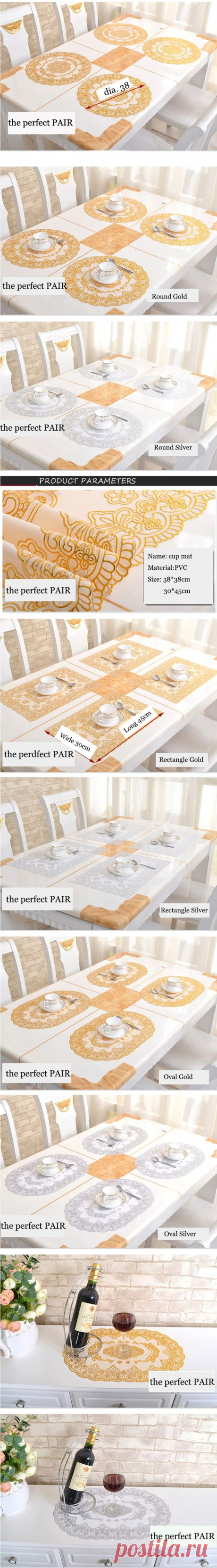 Aliexpress.com : Buy 4 pcs/lot waterprof PVC table cloth Bronzier placemat coasters disc padsTable Non slip Decoration Food Insulation Mat gifts from Reliable mat floor suppliers on The perfect pair | Alibaba Group