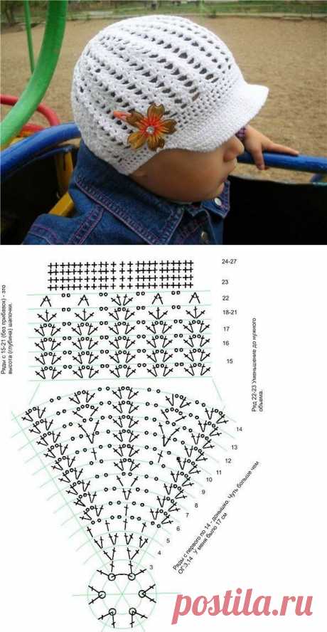 Вязалкино: Шапочка с козырьком