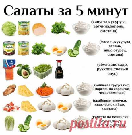 Рeцепты быстрых сaлатов