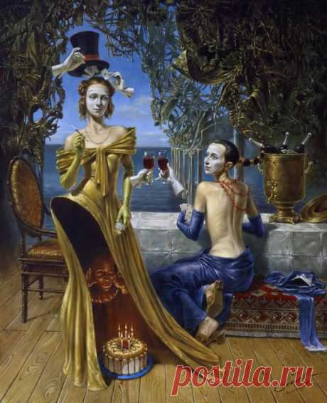 Illusions of Absurdity. Magician Birthday, Michael Cheval (Михаил Хохлачев), арт галерея живописи. Страница get.