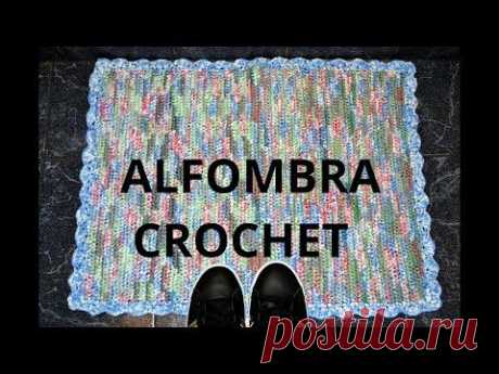 Alfombra en tejido crochet con bolsas plásticas tutorial paso a paso.