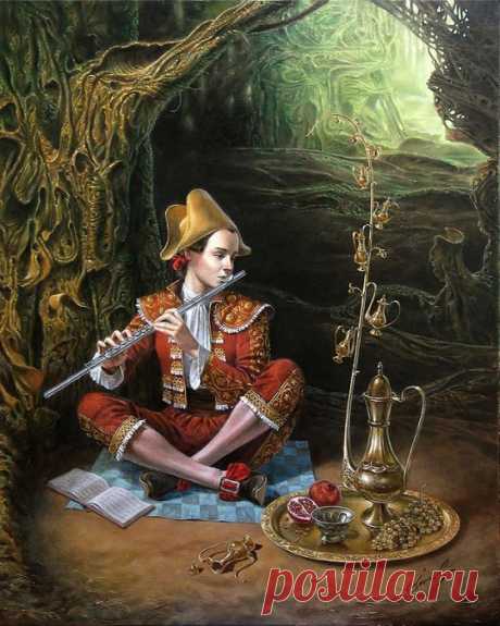 Illusions of Absurdity. Magic Flute II, Michael Cheval (Михаил Хохлачев), арт галерея живописи. Страница get.