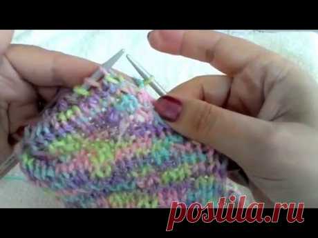 Two needle socks. Носки на 2 спицах без швов - YouTube