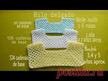 Canesu en crochet,todas las tallas.