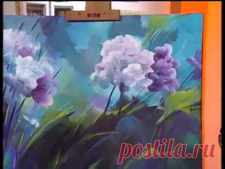 MONITOR | Gabriela Mensaque pintando flores con Acrílicos Profesionales Lautrec | Manos a la Obra