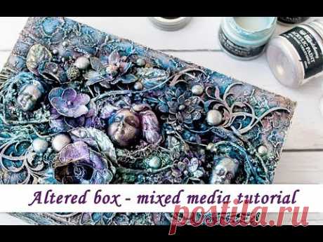 Altered box with Opal Magic paints - mixed media tutorial