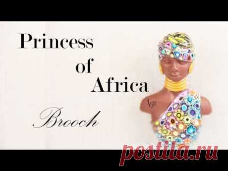 Брошь из полимерной глины | Princess of Africa # 2