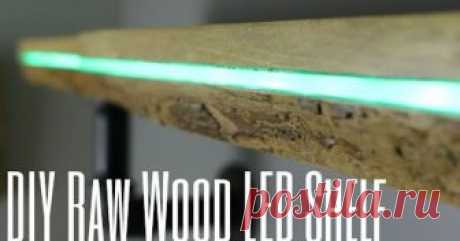 DIY Color Changing Live Edge LED Shelf In this tutorial I will be showing you step-by-step how to make this beautiful one of a kind color changing live edge LED shelf. This project was a lot of fun t…