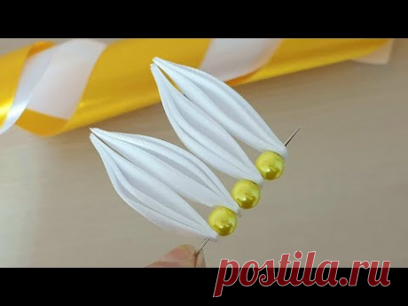 Amazing Ribbon Flower Work - Hand Embroidery Flowers Design - Sewing Hacks - Easy Flower Making - YouTube