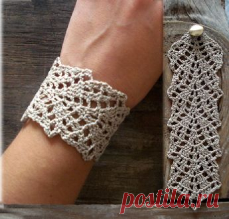 Ivory lace crochet bracelet//lace bracelet//cuff bracelet//beige bracelet//boho bracelet//crochet jewelry | Crochet