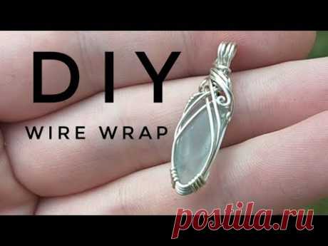 How to Wire Wrap Beach Glass | DIY | Basic Pendant Tutorial