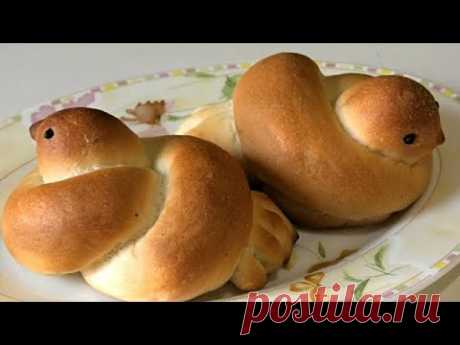 Булочки жаворонки из постного дрожжевого теста/Lenten buns Larks