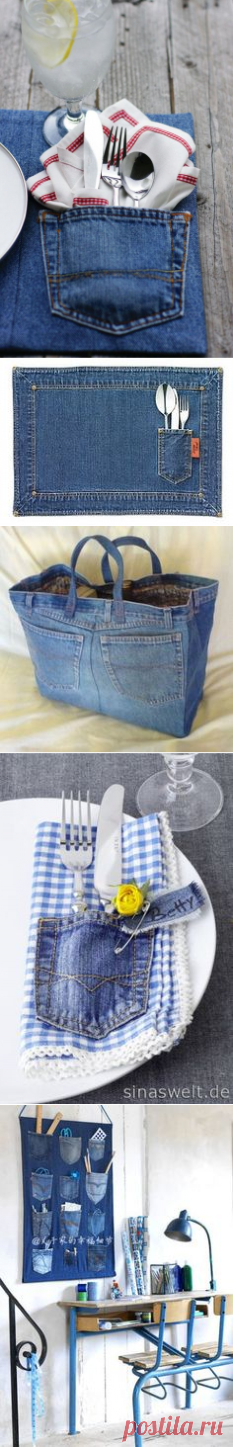 (62) Sweet Salvation: Upcycled Denim Placemat