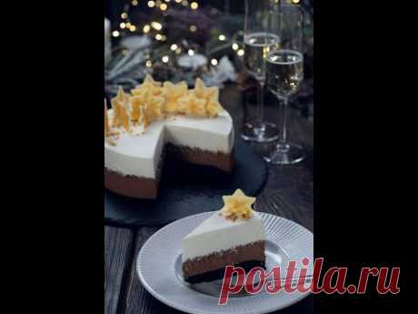 Happy New Year with Chocolate Champagne Mousse Cake #short