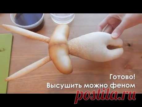 &quot;Плавное&quot; тонирование игрушки кофейным раствором - YouTube