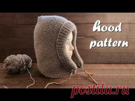 Как вязать капюшон 🐺 Hood pattern