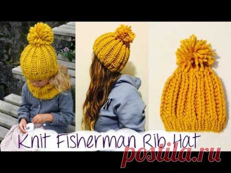 HOW TO KNIT FAST AND EASY CHUNKY RIBBED HAT