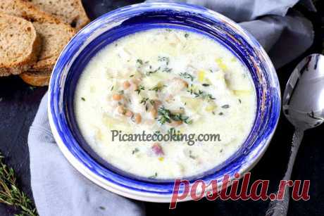 Суп з капусти з копченостями та квасолею | Picantecooking