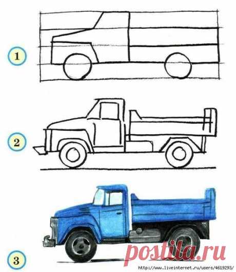Учимся рисовать транспорт — Поделки с детьми