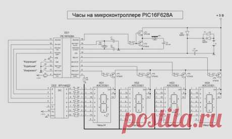 Точные часы-будильник на микроконтроллере PIC16F628A. - Устройства на микроконтроллерах - Схемы устройств на микроконтроллерах - [Каталог статей]