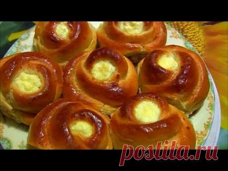 Ватрушки (розочки) с творогом рецепт Cheesecake (rose) with cream cheese recipe