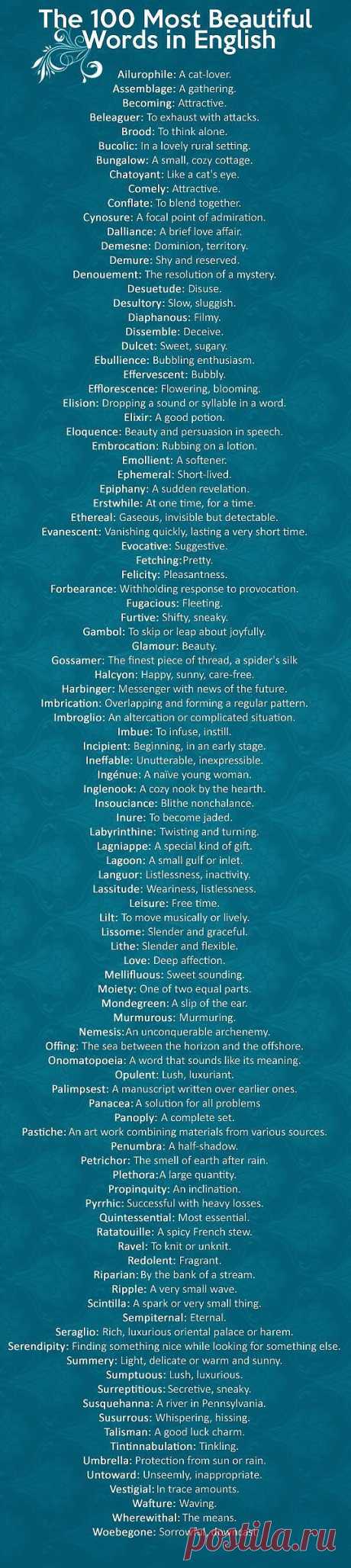 The 100 Most Beautiful Words in English