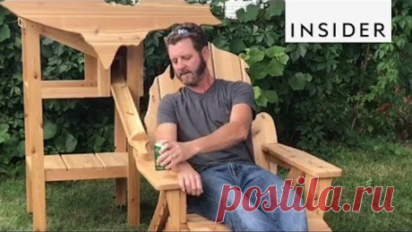 Wood Chair Dispenses Beer