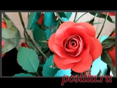 Rose paper flower - Làm hoa hồng từ giấy A4