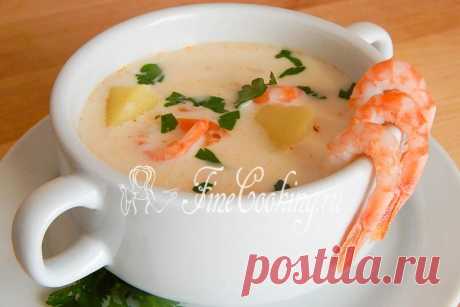 Сырный суп с креветками - рецепт с фото