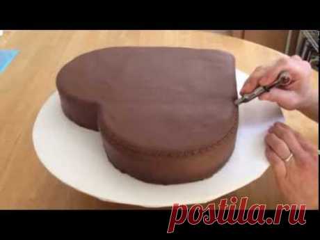 Heart Shaped Cake Part 1: Cutting, Covering, and Crimping