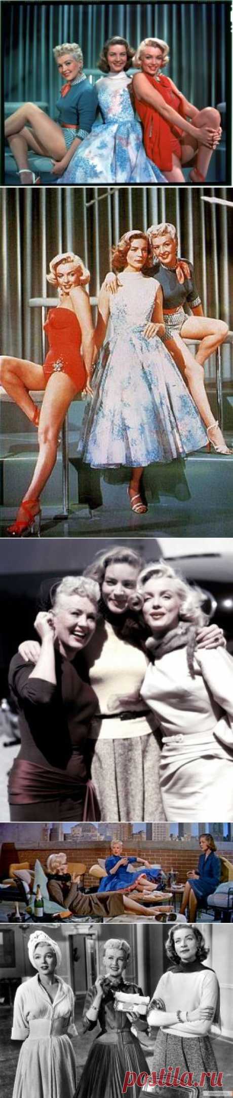 Мэрилин Монро, Бетти Грейбл и Лорен Бэколл в фильме «Как выйти замуж за миллионера», 1953 год. | Ностальгический клуб любителей кино .