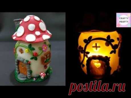 DIY Mushroom Fairy Jar/DIY Fairy Lantern/DIY Mushroom Light/Fairy garden/Fairy jar