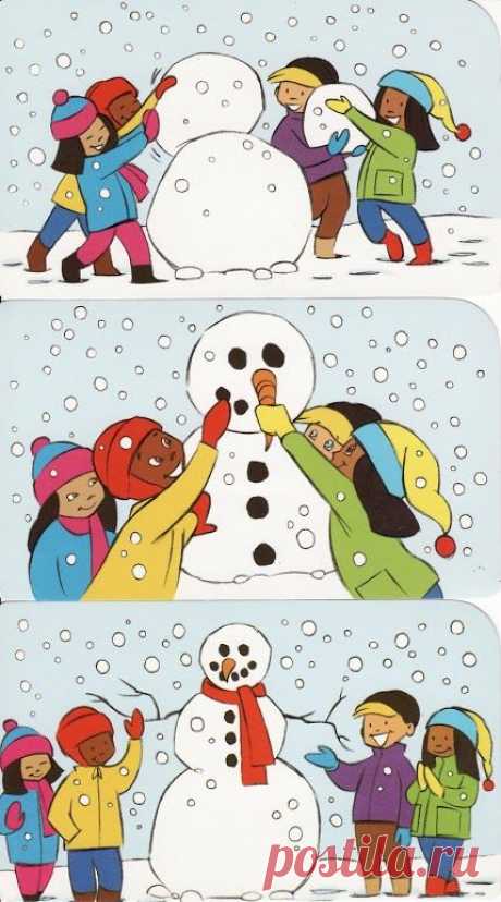 (690) logische volgorde thema winter, free printable | Speech Language therapy