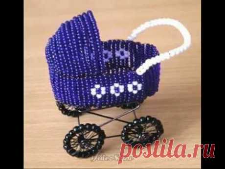 Мастер-класс коляска из бисера. Master-class carriage of beads