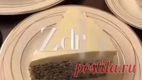Торт с маком и кремом из сметаны ( рецепт )