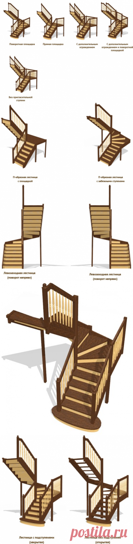 Конструкции лестниц с поворотом на 180 градусов | Фабрика лестниц Столярыч