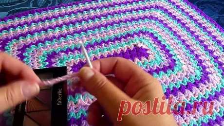 🌸Коврик прямоугольный.Утилизируем остатки пряжи.Вязание крючком.Crochet And Knitting