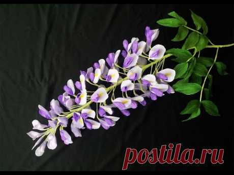 How To Make Wistaria Flower From Crepe Paper - Craft Tutorial